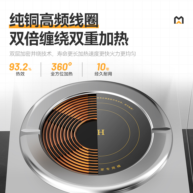麥大廚商用升級款雙頭低湯爐矮仔爐12KW